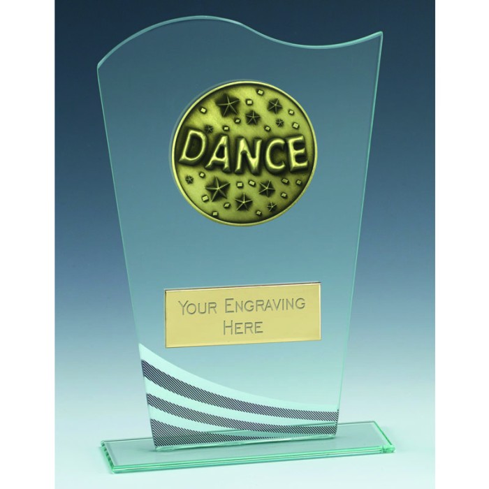 RICHMOND DANCE GLASS AWARD - 3 SIZES - 165MM - 205MM